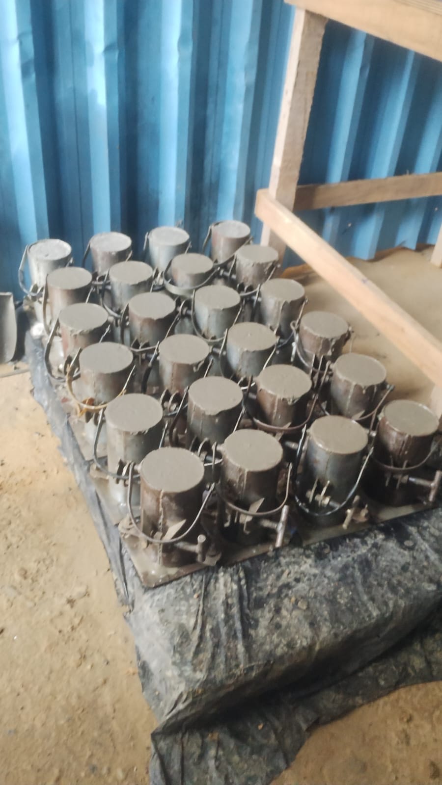 Corpos de prova moldados em obra
