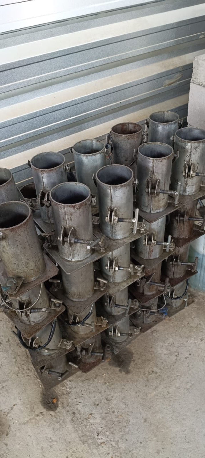 Moldes de corpos de prova prontos para uso